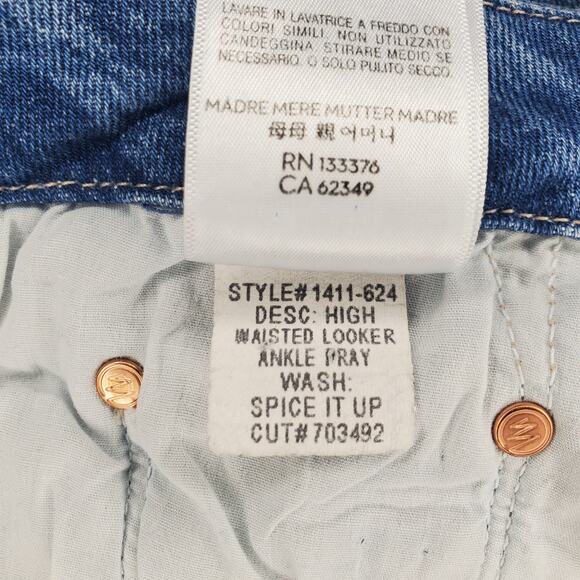 Mother High Waisted Looker Ankle Fray Jeans 26 / 2 - Picture 9 of 12